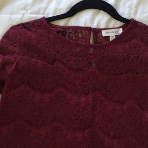 Wine lace top